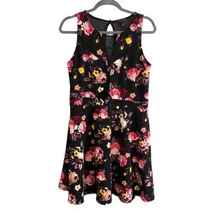 Material Girl Floral Black Dress